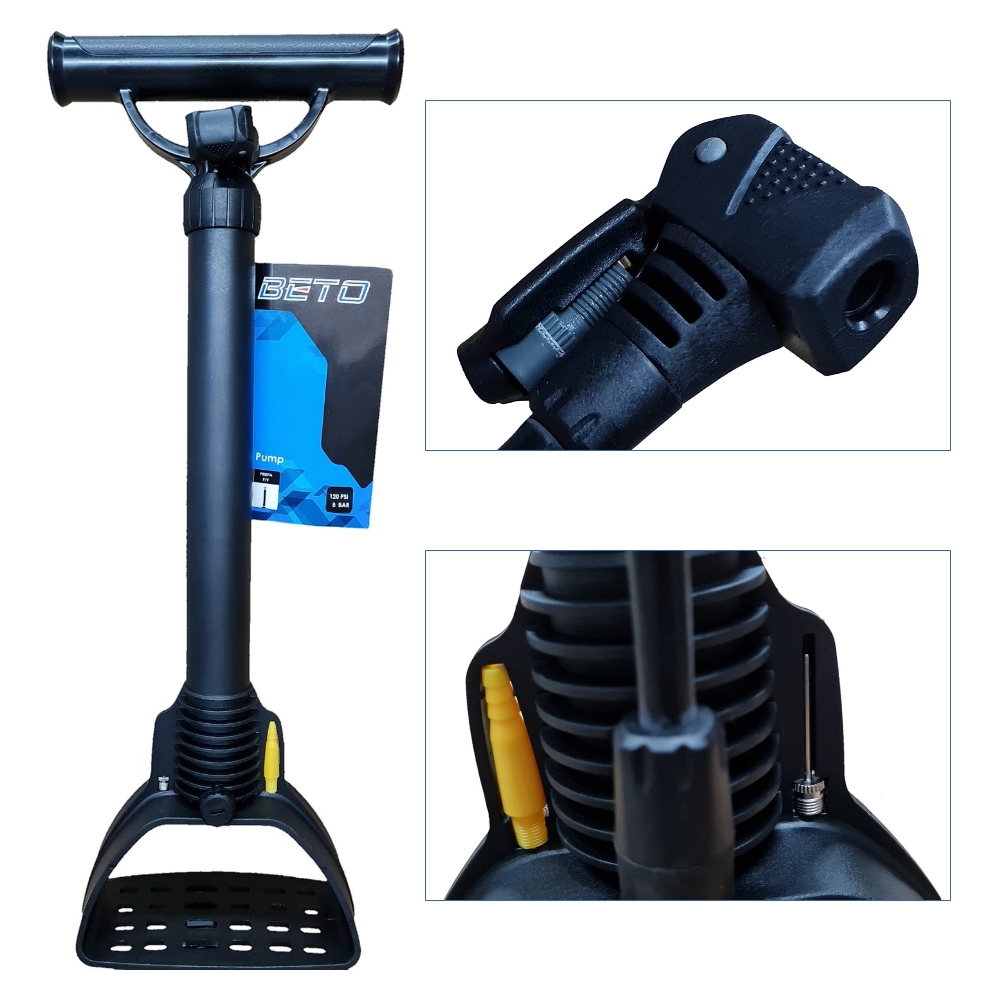Inflador de Pie Modelo Mp-055 - Picos para Pelotas e Inflables - Beto