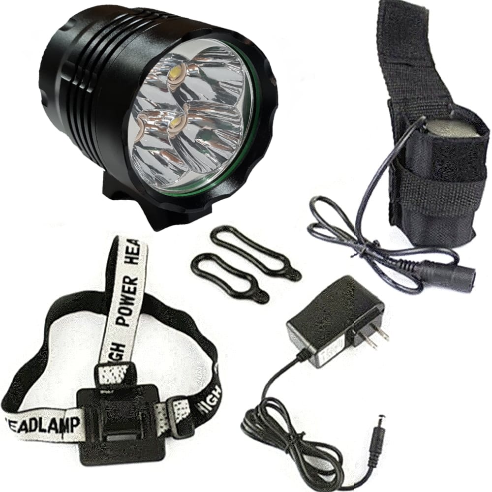 Luz Delantera 4800 Lumens con Flash - Recargable con Bateria