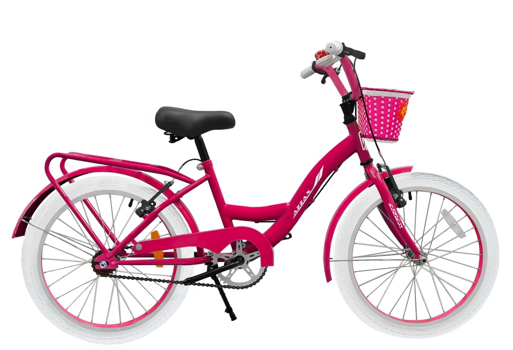 Bicicleta R20 Bmx Niña-Curvo- Llantas Pintadas-V.Brake C/Canasto - Flecos