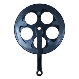 [10975] Plato y Palanca Simple 46 Dientes - 170 mm para Eje con Chaveta - Revestido Plastico