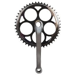 [10970] Plato y Palanca Simple 46 Dientes - 170 mm  para Eje con Chaveta - Cromado