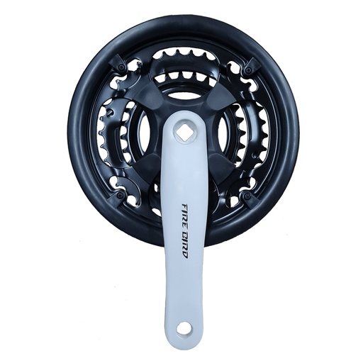[11010W] Plato y Palanca Triple 48-38-28-170 mm - Blanco - Vuelta